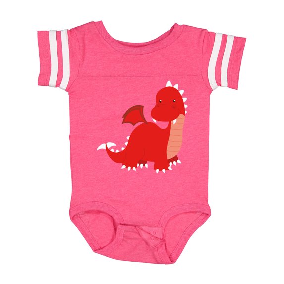 Inktastic Adorable Red Dragon Boys Baby Bodysuit