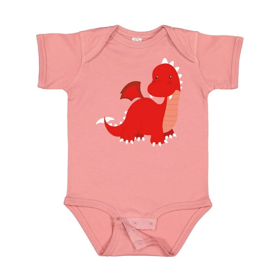 Inktastic Adorable Red Dragon Boys Baby Bodysuit