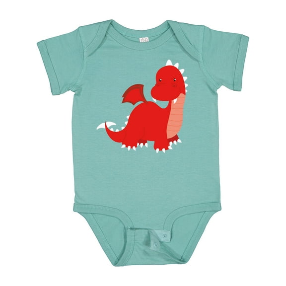 Inktastic Adorable Red Dragon Boys Baby Bodysuit