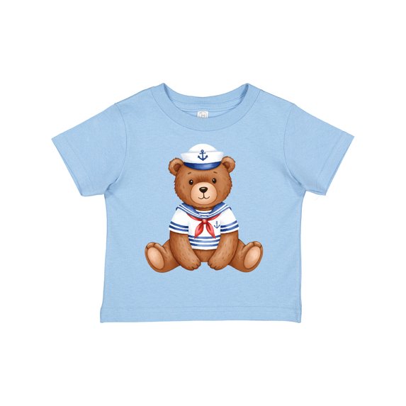 Inktastic Adorable Sailor Bear Nautical Theme Boys or Girls Toddler T-Shirt