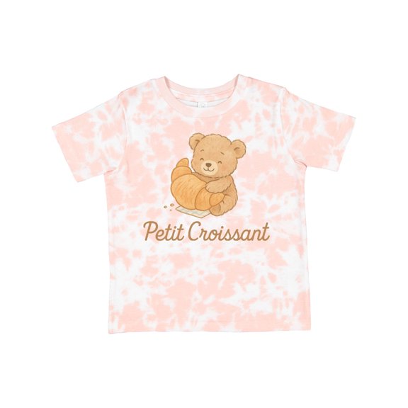 Inktastic Adorable Teddy Bear Petit Croissant French Breakfast Art Boys or Girls Toddler T-Shirt