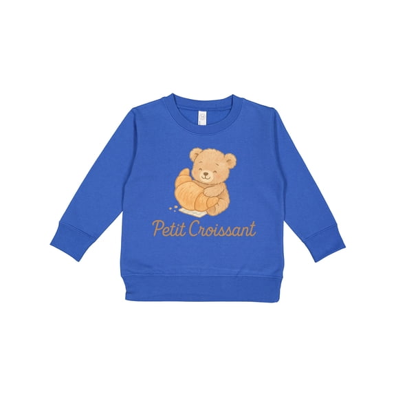 Inktastic Adorable Teddy Bear Petit Croissant French Breakfast Art Toddler Sweatshirt