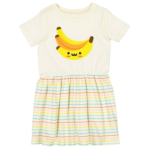 Inktastic Adorable and Yummy Bananas Girls Toddler Dress