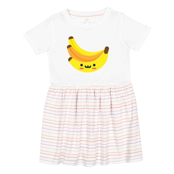 Inktastic Adorable and Yummy Bananas Girls Toddler Dress