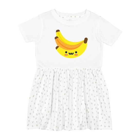 Inktastic Adorable and Yummy Bananas Girls Toddler Dress
