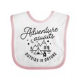 thumbnail image 1 of Inktastic Adventure Awaits Outside in Nature with Tent and Mountains Boys or Girls Baby Bib, 1 of 4