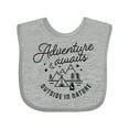 thumbnail image 1 of Inktastic Adventure Awaits Outside in Nature with Tent and Mountains Boys or Girls Baby Bib, 1 of 4