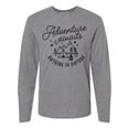 thumbnail image 1 of Inktastic Adventure Awaits Outside in Nature with Tent and Mountains Long Sleeve T-Shirt, 1 of 5