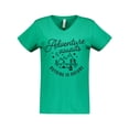 thumbnail image 1 of Inktastic Adventure Awaits Outside in Nature with Tent and Mountains Women's V-Neck T-Shirt, 1 of 5