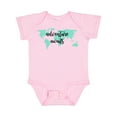 thumbnail image 1 of Inktastic Adventure Awaits Teal World Map Boys or Girls Baby Bodysuit, 1 of 5