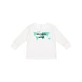 thumbnail image 1 of Inktastic Adventure Awaits Teal World Map Boys or Girls Long Sleeve Toddler T-Shirt, 1 of 5