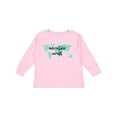 thumbnail image 1 of Inktastic Adventure Awaits Teal World Map Boys or Girls Long Sleeve Toddler T-Shirt, 1 of 5