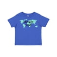 thumbnail image 1 of Inktastic Adventure Awaits Teal World Map Boys or Girls Toddler T-Shirt, 1 of 5