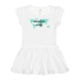thumbnail image 1 of Inktastic Adventure Awaits Teal World Map Girls Baby Dress, 1 of 5