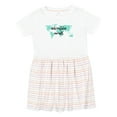 thumbnail image 1 of Inktastic Adventure Awaits Teal World Map Girls Toddler Dress, 1 of 5