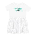 thumbnail image 1 of Inktastic Adventure Awaits Teal World Map Girls Toddler Dress, 1 of 5