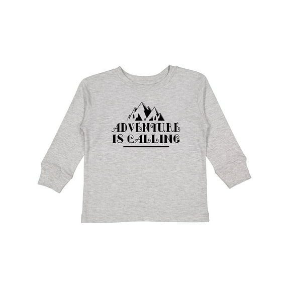 Inktastic Adventure Is Calling Camping Hiking Boys or Girls Long Sleeve Toddler T-Shirt