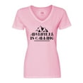 thumbnail image 1 of Inktastic Adventure is Calling Camping Hiking Women's V-Neck T-Shirt, 1 of 5