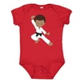 thumbnail image 1 of Inktastic African American Boy, Black Belt, Karate Pose Boys Baby Bodysuit, 1 of 5