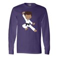 thumbnail image 1 of Inktastic African American Boy, Black Belt, Karate Pose Long Sleeve T-Shirt, 1 of 5