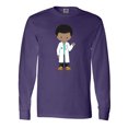 thumbnail image 1 of Inktastic African American Boy, Doctor, Boy Wearing Lab Coat Long Sleeve T-Shirt, 1 of 5