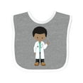 thumbnail image 1 of Inktastic African American Boy, Doctor, Lab Coat, Medicine Boys Baby Bib, 1 of 4