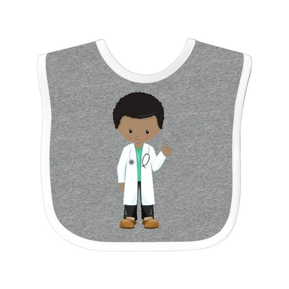 Inktastic African American Boy, Doctor, Lab Coat, Medicine Boys Baby Bib