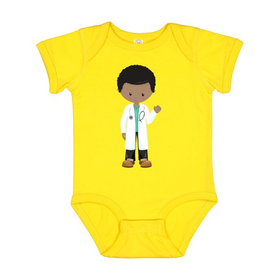 Inktastic African American Boy, Doctor, Lab Coat, Medicine Boys Baby Bodysuit