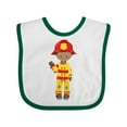 thumbnail image 1 of Inktastic African American Boy, Fireman, Firefighter, Helmet Boys Baby Bib, 1 of 4