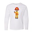thumbnail image 1 of Inktastic African American Boy, Fireman, Firefighter Long Sleeve Youth T-Shirt, 1 of 5