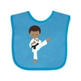 thumbnail image 1 of Inktastic African American Boy, Karate Boy, Black Belt, Kata Boys Baby Bib, 1 of 4