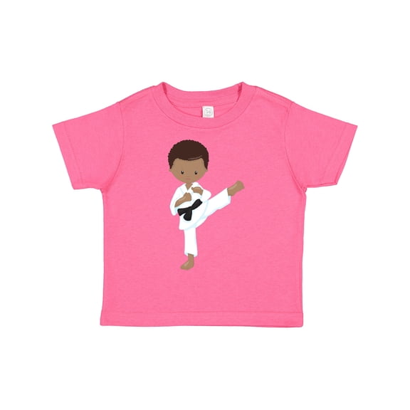 Inktastic African American Boy, Karate Boy, Black Belt, Kata Boys Toddler T-Shirt