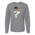 thumbnail image 1 of Inktastic African American Boy, Karate Boy, Black Belt, Kata Long Sleeve T-Shirt, 1 of 5