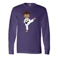 thumbnail image 1 of Inktastic African American Boy, Karate Boy, Black Belt, Kata Long Sleeve T-Shirt, 1 of 5