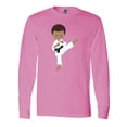 thumbnail image 1 of Inktastic African American Boy, Karate Boy, Black Belt, Kata Long Sleeve T-Shirt, 1 of 5
