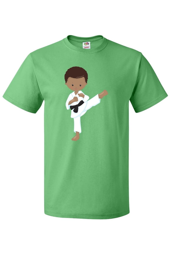 African American Boy, Karate Boy, Black Belt, Kata T-Shirt