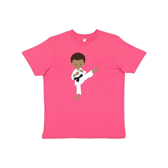 Inktastic African American Boy, Karate Boy, Black Belt, Kata Youth T-Shirt