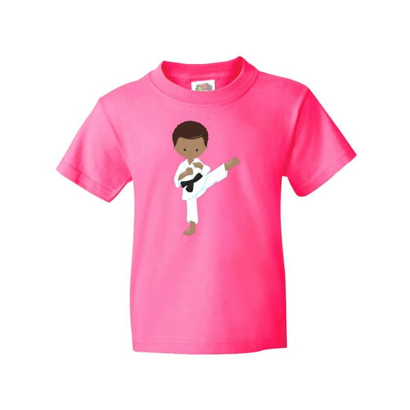 Inktastic African American Boy, Karate Boy, Black Belt, Kata Youth T-Shirt