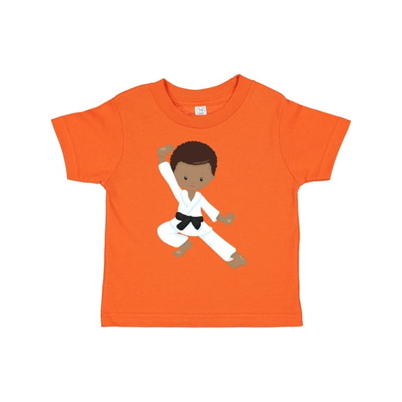 Inktastic African American Boy, Karate Boy, Kata, Black Belt Boys Toddler T-Shirt