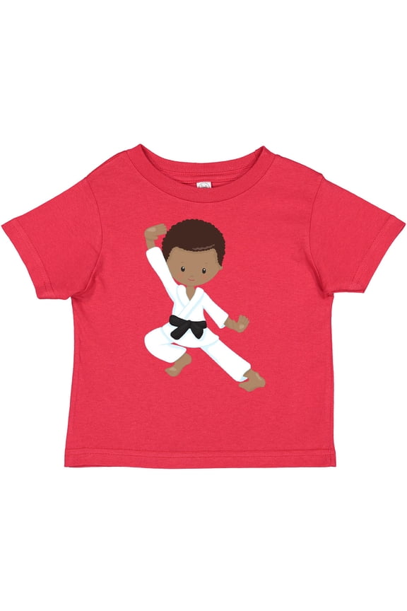 African American Boy, Karate Boy, Kata, Black Belt Boys Toddler T-Shirt