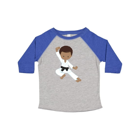 Inktastic African American Boy, Karate Boy, Kata, Black Belt Boys Toddler T-Shirt