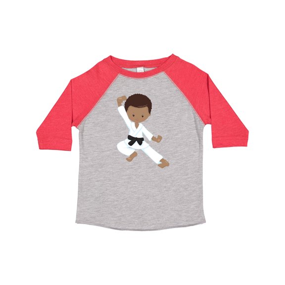 Inktastic African American Boy, Karate Boy, Kata, Black Belt Boys Toddler T-Shirt