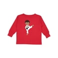 thumbnail image 1 of Inktastic African American Boy, Karate Boy, Black Belt, Kata Boys Long Sleeve Toddler T-Shirt, 1 of 5
