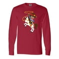 thumbnail image 1 of Inktastic African American Boy, Little Cowboy, White Horse Long Sleeve T-Shirt, 1 of 5
