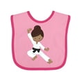 thumbnail image 1 of Inktastic African American Girl, Black Belt, Karate Girl Girls Baby Bib, 1 of 4