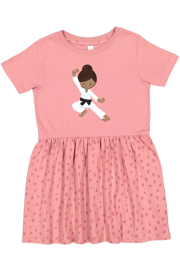 African American Girl, Black Belt, Karate Girl Girls Toddler Dress
