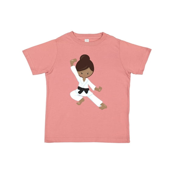 Inktastic African American Girl, Black Belt, Karate Girl Girls Toddler T-Shirt