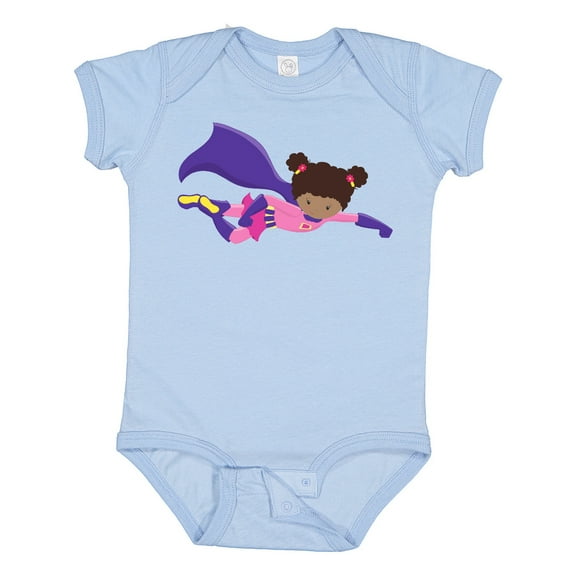 Inktastic African American Girl, Cape, Superhero Girl Girls Baby Bodysuit