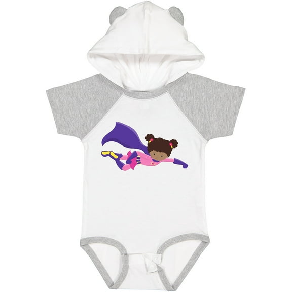 Inktastic African American Girl, Cape, Superhero Girl Girls Baby Bodysuit