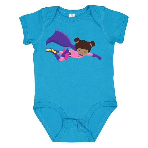 Inktastic African American Girl, Cape, Superhero Girl Girls Baby Bodysuit